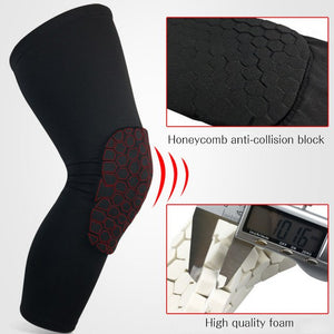 REXCHI 1PC Basketball Knee Pads Sleeve Honeycomb Brace Elastic Kneepad Protective Gear Patella Foam Support Volleyball Support