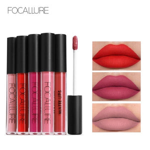 FOCALLURE Matte Lipgloss Sexy Liquid Lip Gloss Matte Long Lasting Waterproof Cosmetic Beauty Keep 24 Hours Makeup lipgloss