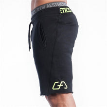Load image into Gallery viewer, Mens gym cotton shorts Run jogging sports Fitness bodybuilding Sweatpants male workout training Brand Knee Length short pants