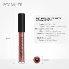 Load image into Gallery viewer, FOCALLURE Matte Lipgloss Sexy Liquid Lip Gloss Matte Long Lasting Waterproof Cosmetic Beauty Keep 24 Hours Makeup lipgloss