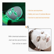 Load image into Gallery viewer, foreverlily Beauty Photon LED Facial Mask Therapy 7 colors Light Skin Care Rejuvenation Wrinkle Acne Removal Face Beauty Spa