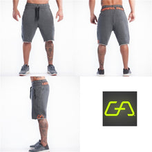 Load image into Gallery viewer, Mens gym cotton shorts Run jogging sports Fitness bodybuilding Sweatpants male workout training Brand Knee Length short pants