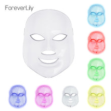 Load image into Gallery viewer, foreverlily Beauty Photon LED Facial Mask Therapy 7 colors Light Skin Care Rejuvenation Wrinkle Acne Removal Face Beauty Spa