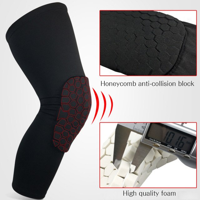 REXCHI 1PC Basketball Knee Pads Sleeve Honeycomb Brace Elastic Kneepad  Protective Gear Patella Foam Support Volleyball Support – VopeStore